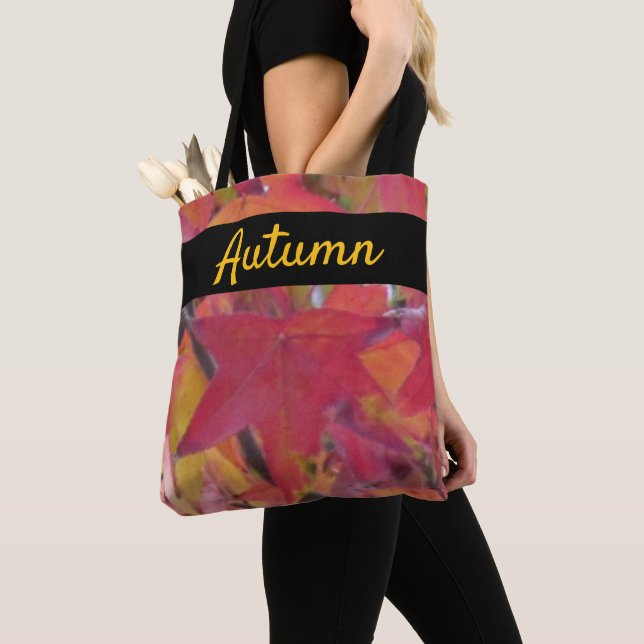 Bolsa Tote Saco de Mão - Folhas de Outono (Close Up)