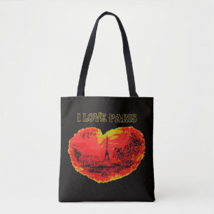 Bolsa Tote Saco de mão França eu amo Paris