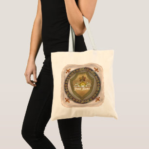 Bolsa Tote Saco de mão Genealogia Brasão de Armas Sobrenome