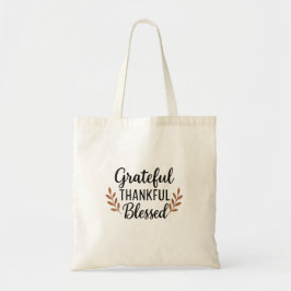 Bolsa Tote Saco de mão Grato, Agradecido, Abençoado