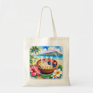 Bolsa Tote Saco de mão HIMELE Hawaiian Tote Bag Açaí Bowl