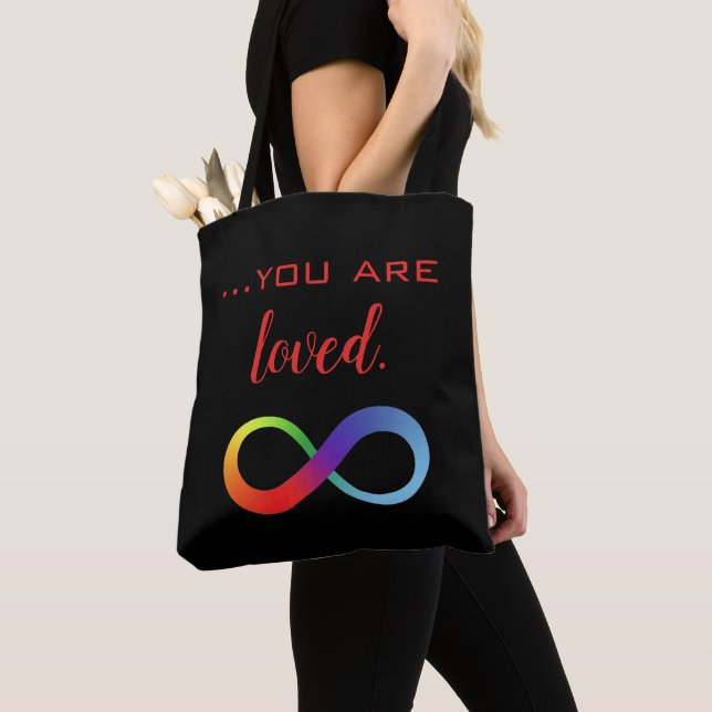 Bolsa Tote Saco de mão Infinity Orgulho LGBTQ+ (Close Up)