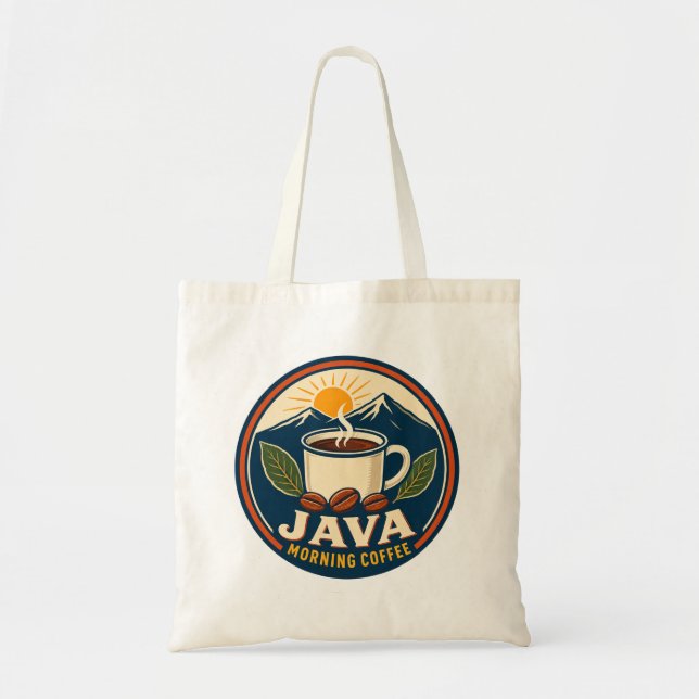 Bolsa Tote Saco de mão Java Café da Manhã Retrô Orçamento Emb (Frente)