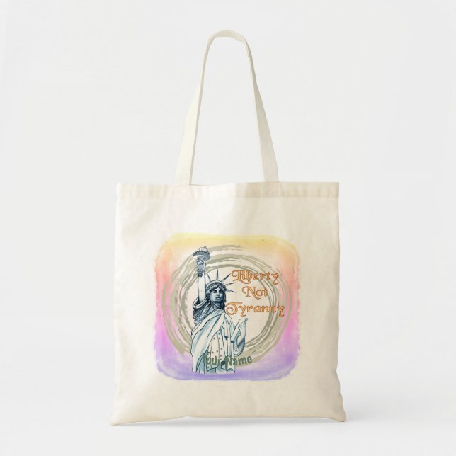 Bolsa Tote Saco de mão Liberty Not Tyranny (Frente)
