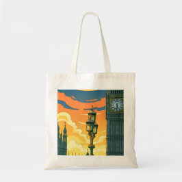 Bolsa Tote saco de mão London Westminster pôr do sol