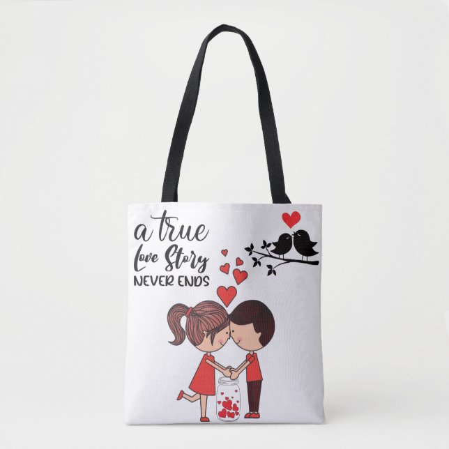 Bolsa Tote Saco de Mão Love Story (Frente)