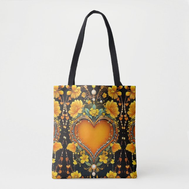 Bolsa Tote Saco de mão médio impressão total O clássico saco  (Frente)