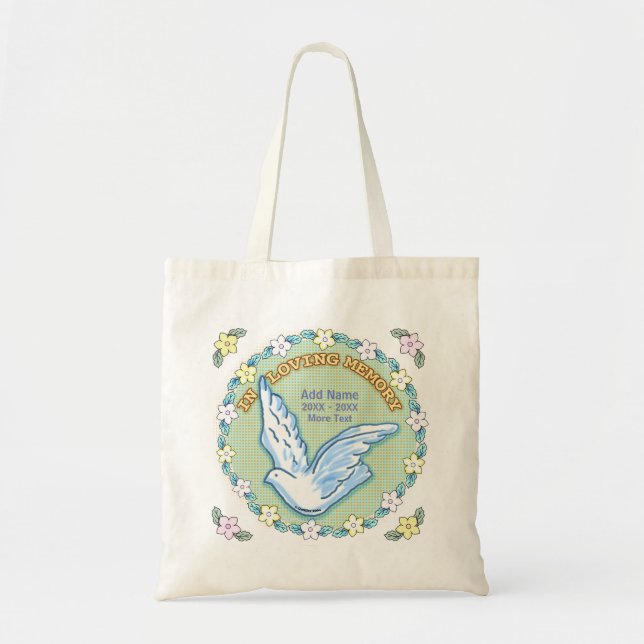 Bolsa Tote Saco de mão memorial In Loving Memory (Frente)