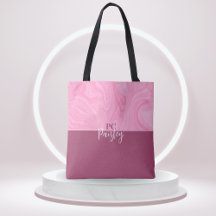 Saco de mão - Monograma Rosa Mármore Dois Tons