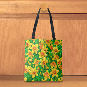 Bolsa Tote Saco de mão Narcisos Amarelos