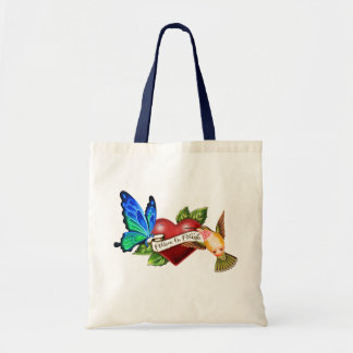 Bolsa Tote Saco de mão orçamento para tatuagem de coração do