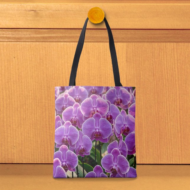 Bolsa Tote Saco de mão Orquídeas Roxas (Tote bag with purple orchids)