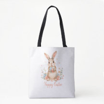 Saco de mão para caça de ovos de Páscoa Bunny para
