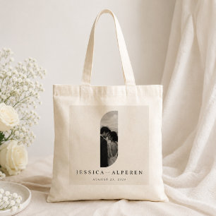 Bolsa Tote Saco de mão para casamento com foto do Arco Elegan