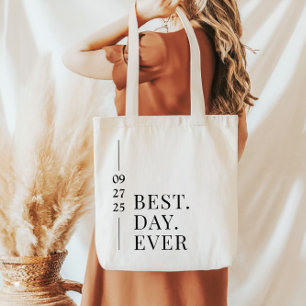 Bolsa Tote Saco de mão para presente de casamento Melhor Dia 
