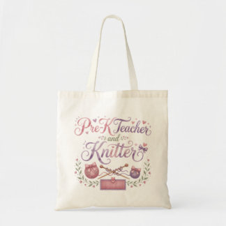 Bolsa Tote Saco de mão para professora de pré-escola e tricot