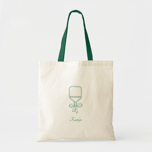 Bolsa Tote Saco de Mão para Solteira de Pickleball (Frente)