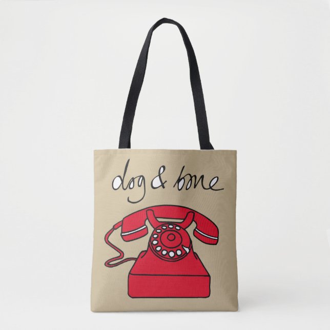 Bolsa Tote Saco de mão para telefone Dog & Bone  (Frente)