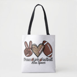Bolsa Tote Saco de mão Paz, Amor, Futebol