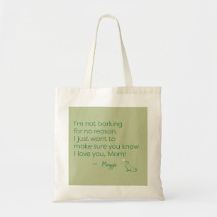 Bolsa Tote Saco de mão Personalizado Mãe do Golden Retriever 