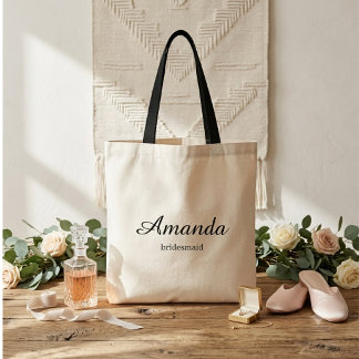 Bolsa Tote Saco de Mão Personalizado para Damas de Honra
