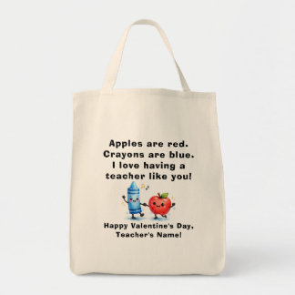 Bolsa Tote Saco de mão personalizado para professor no Dia do
