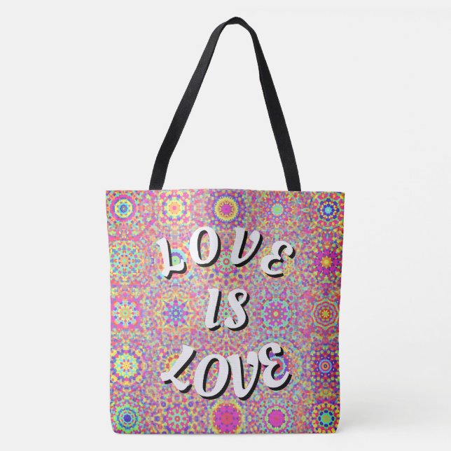Bolsa Tote Saco de mão Pride Love Is Love (Frente)