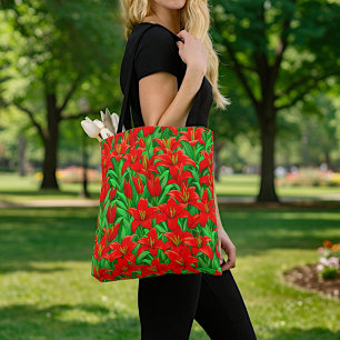 Bolsa Tote Saco de mão Red Lilies