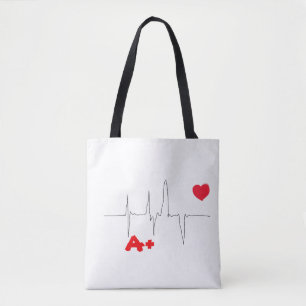 Bolsa Tote Saco de mão Tipo Sanguíneo A+ Rhesus Positivo