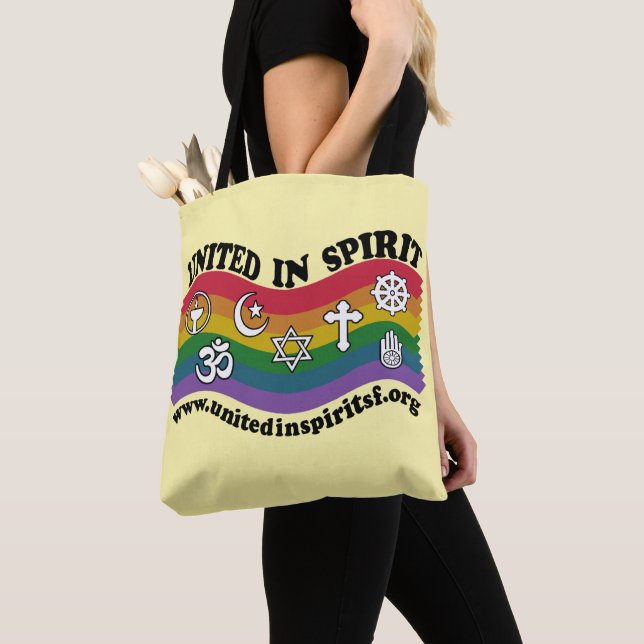 Bolsa Tote Saco de mão Unidos em Espírito (Close Up)