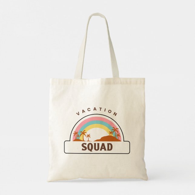 Bolsa Tote Saco de mão Vacation Squad Arco-íris (Verso)