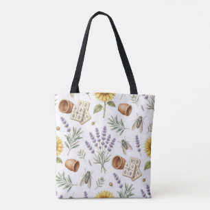 Bolsa Tote Saco de mão vintage de mahjong botânico com lavand
