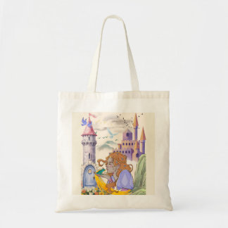 Bolsa Tote Saco de mão vintage de princesa e castelo de conto