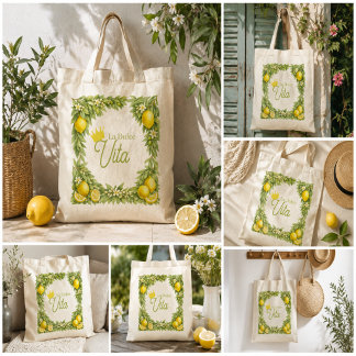 Bolsa Tote Saco de mão Vintage Lemon Market Tote