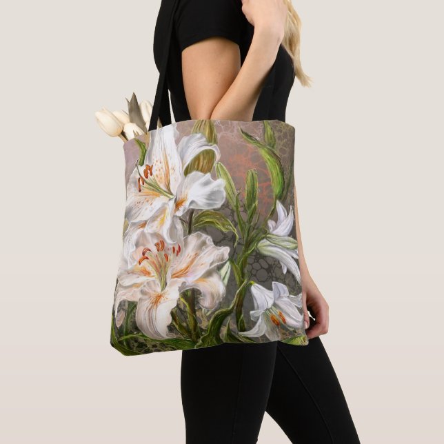 Bolsa Tote Saco de mão White Lilies (Close Up)