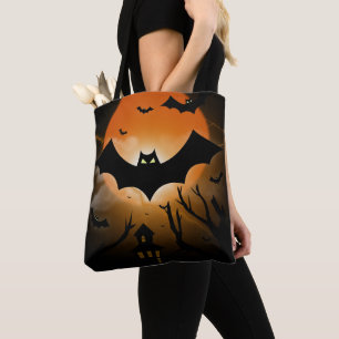 Bolsa Tote Saco de Mãos de Casa Assombrada de Halloween Assus