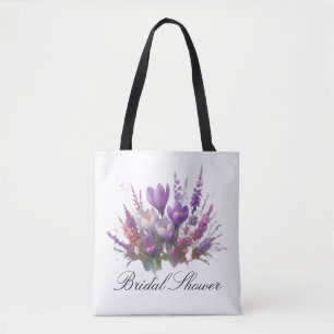 Bolsa Tote Saco de Mãos para Chuveiro de Noiva Floral – Noiva