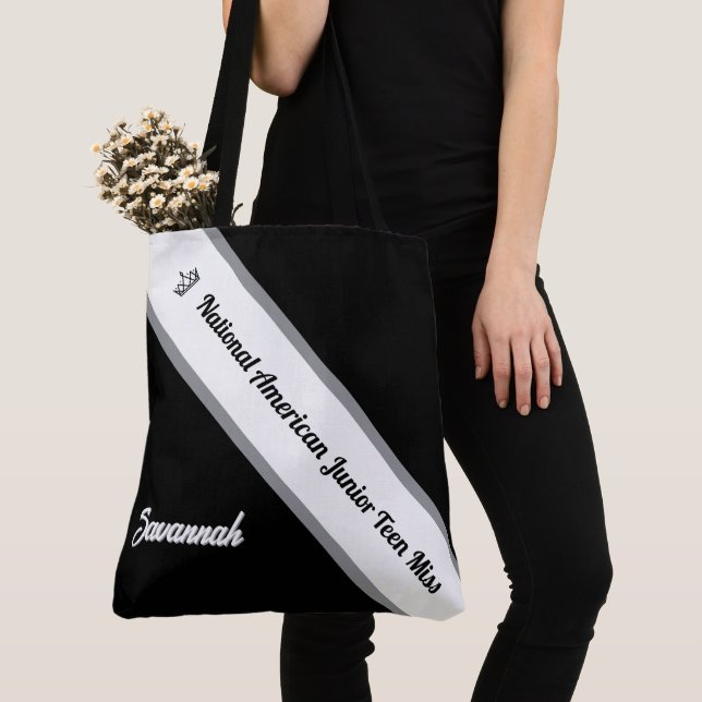 Bolsa Tote Saco de Mãos para Concurso com Faixa Personalizada (Close Up)