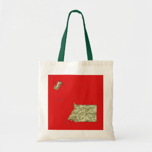 Bolsa Tote Saco de Mapa da Guiné Equatorial