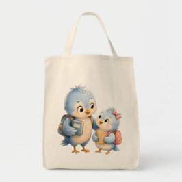 Bolsa Tote Saco de Mercado Irmãos Sweet Blue Bird