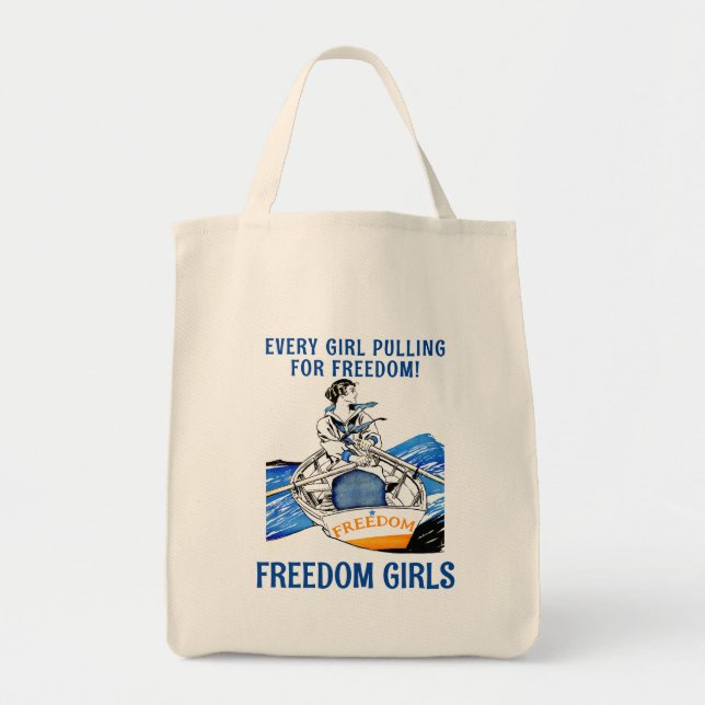 Bolsa Tote Saco de mercearia FREEDOM GIRLS (Frente)