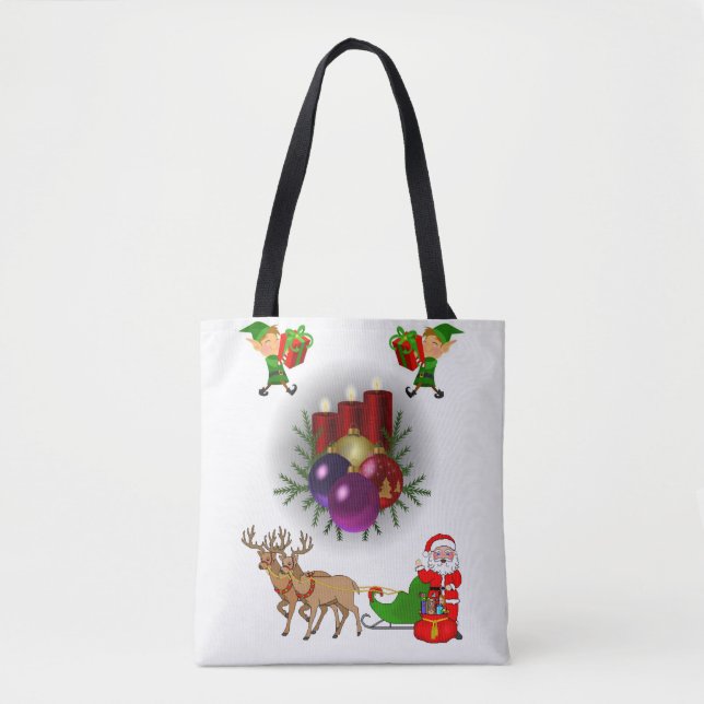 Bolsa Tote Saco de Natal (Frente)