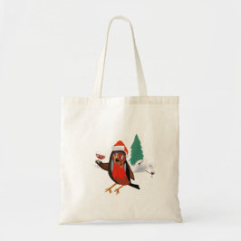 Bolsa Tote Saco de Natal Alegre Robin