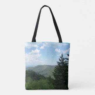 Bolsa Tote Saco de Natal Cena da Montanha Tannenbaum