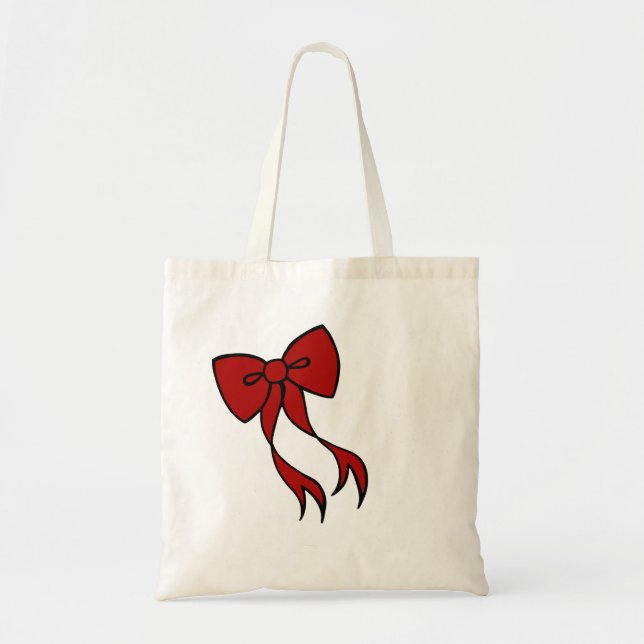 Bolsa Tote Saco de Natal com Laço de Natal (Frente)
