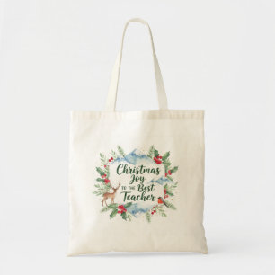 Bolsa Tote Saco de Natal em Aquarela para Professores – Inver