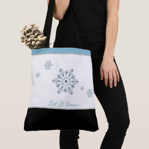 Bolsa Tote Saco de Natal Feriado Deixe nevar