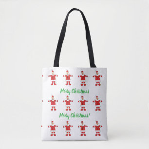 Bolsa Tote Saco de Natal Merry Christmas Santa