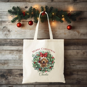 Bolsa Tote Saco de Natal Personalizado para Animais de Estima