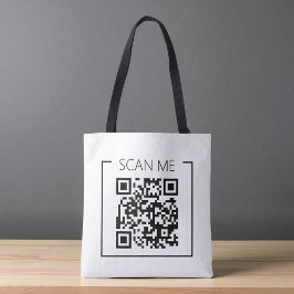 Bolsa Tote Saco de Negócios Minimalista Código QR Scan Me